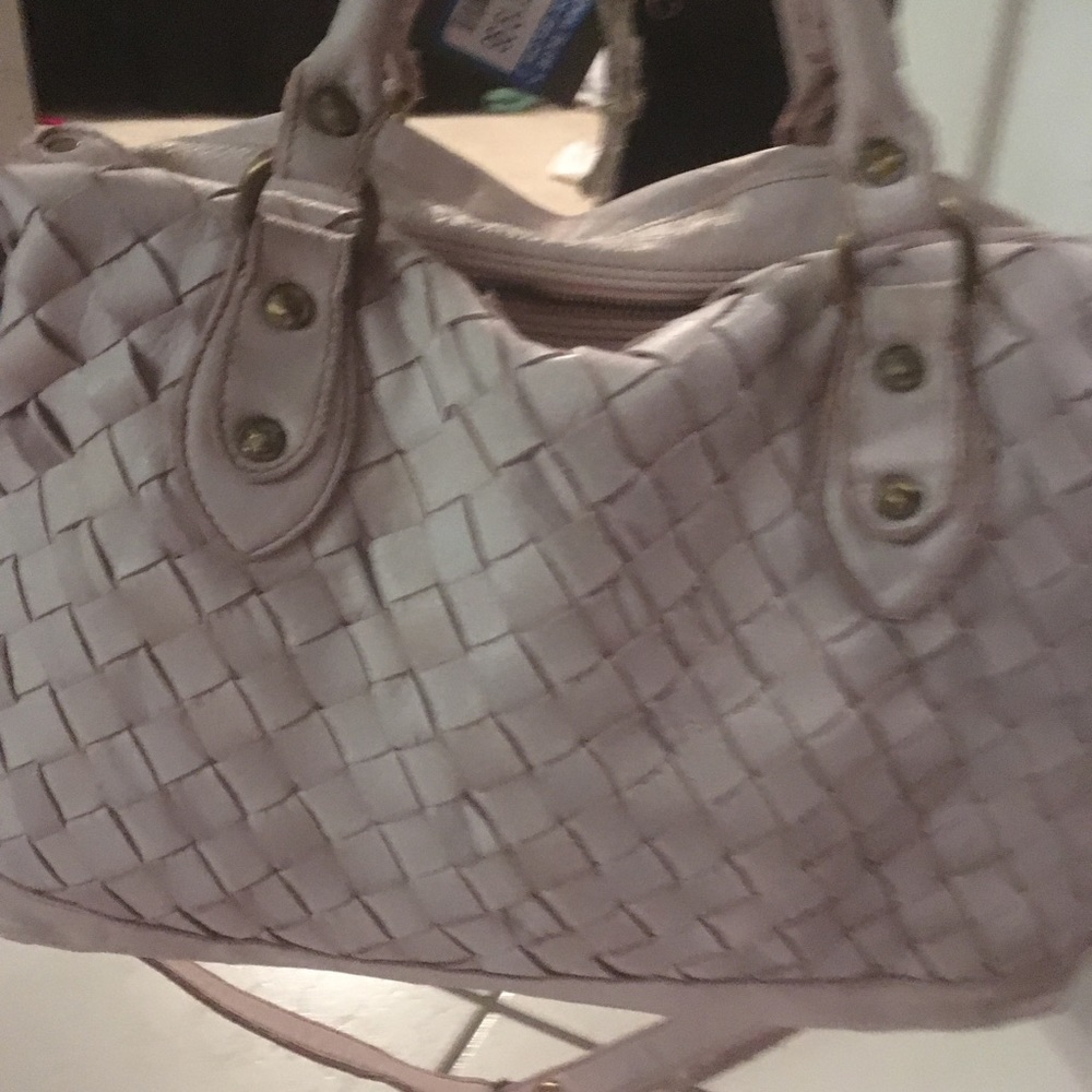 Italian new Civico 93 plush leather big satchel
